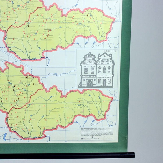 Image 1 of Carte scolaire vintage par Skolske pomucky n.p., Tchécoslovaquie années 1960