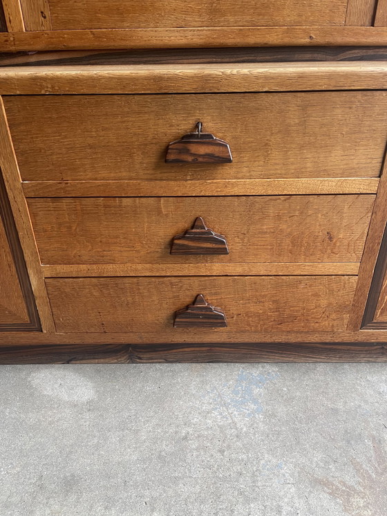 Image 1 of Art Deco Amsterdam School Buffet Cabinet / Bibliothèque