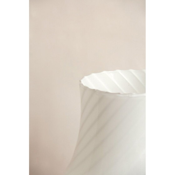 Image 1 of Lampe champignon vintage en verre de Murano avec tourbillon de gardénia, Italie, années 1970