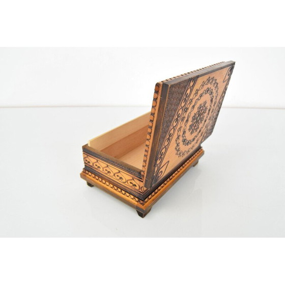 Image 1 of Boîte en bois vintage, Tchécoslovaquie 1960