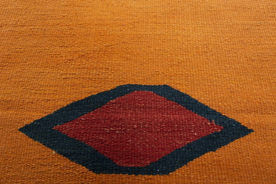 Image 1 of Kilim design tissé à la main - 125 X 115 cm - Couleurs fraîches et design géométrique