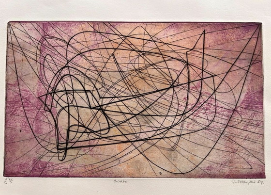 Image 1 of Stanley William Hayter. Anglais, 1901 - 1988. Bateaux 1957, Gravure. Gravure à l'eau-forte, 2/5