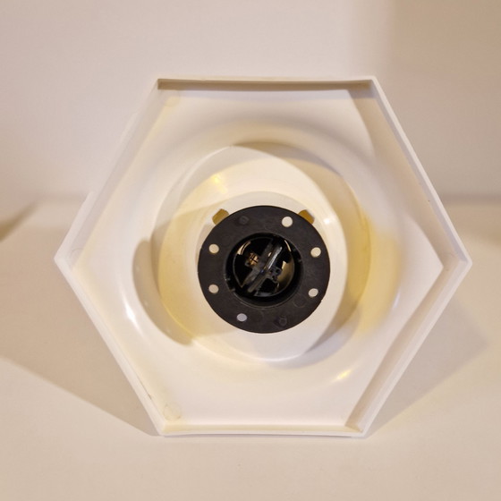 Image 1 of Massive Vintage Hexagon Plain Lamp Plaffoniere