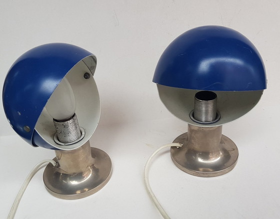 Image 1 of 2X Lampes de table de l'ère spatiale, 1960S