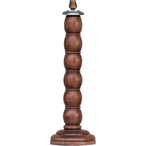 Lampe de table haute en bois, 1950
