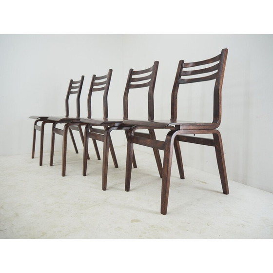 Image 1 of Ensemble de 4 chaises de salle à manger du milieu du siècle par Ludvík Volák, Tchécoslovaquie années 1960