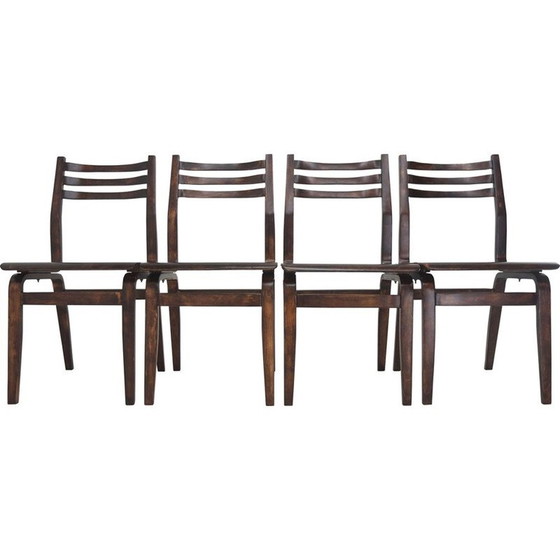 Image 1 of Ensemble de 4 chaises de salle à manger du milieu du siècle par Ludvík Volák, Tchécoslovaquie années 1960