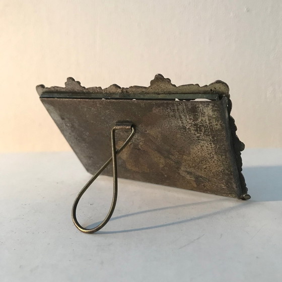 Image 1 of Cadre photo double en argent antique