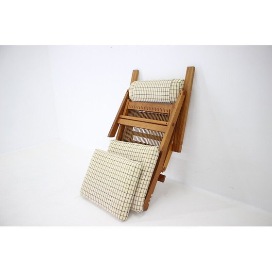 Image 1 of Chaise longue vintage en chêne de Hans J. Wegner, Danemark 1968