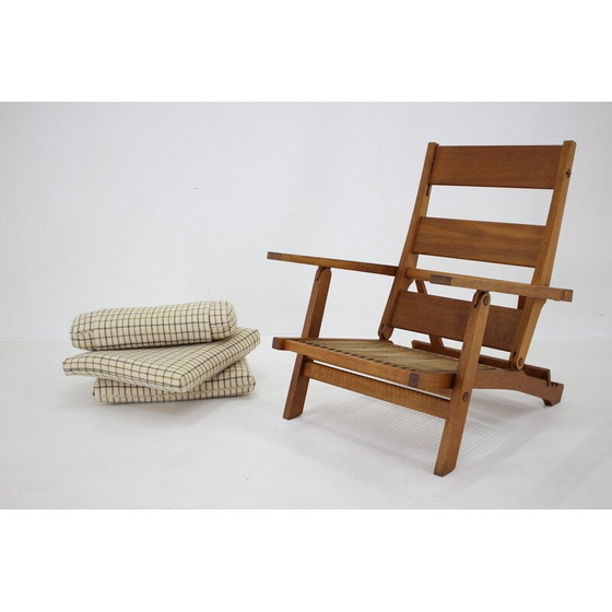 Image 1 of Chaise longue vintage en chêne de Hans J. Wegner, Danemark 1968