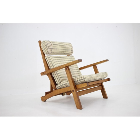 Image 1 of Chaise longue vintage en chêne de Hans J. Wegner, Danemark 1968