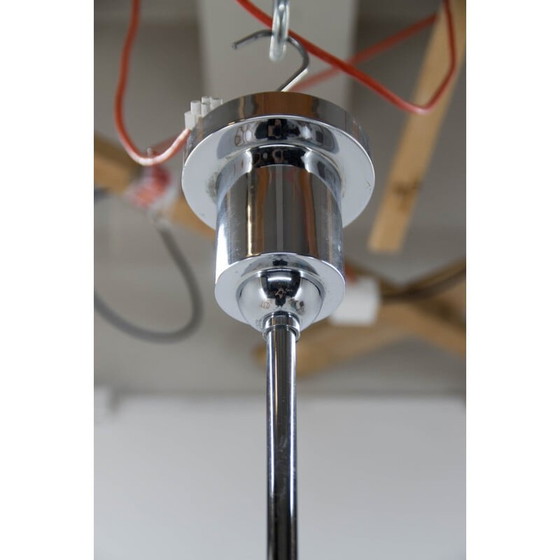 Image 1 of Lustre tubulaire bauhaus chromé, 1930