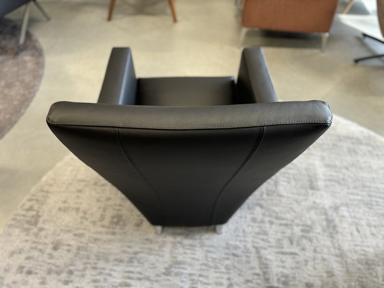 Image 1 of Leolux Dolcinea Fauteuil en cuir noir