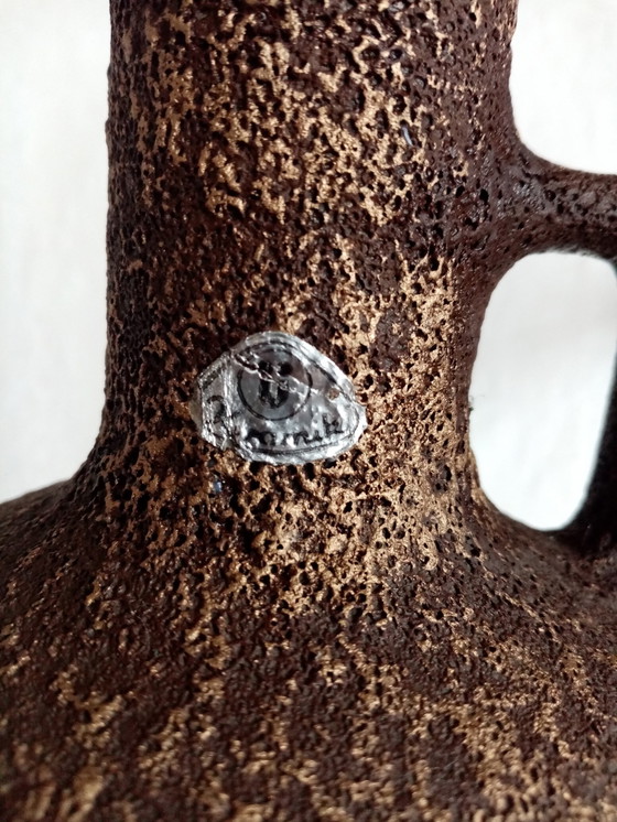 Image 1 of Vase Cruche Fat Lava Allemand U/Uebelacker Keramik 60S(23.50Cm)