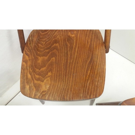 Image 1 of Ensemble de 4 chaises de salle à manger vintage conçues par Antonín Šuman, années 1966