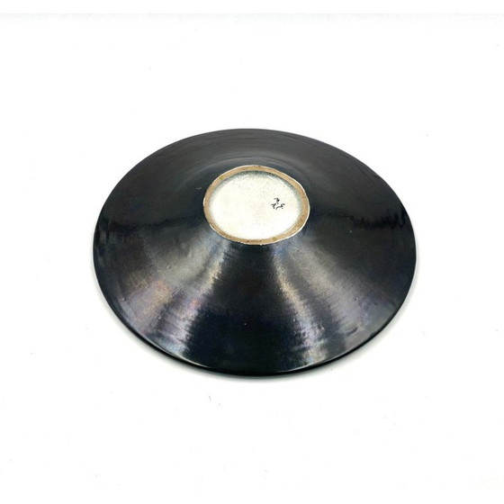 Image 1 of Assiette en céramique verte du milieu du siècle par Giuseppe Mazzotti pour Albisola, Italie, années 1960