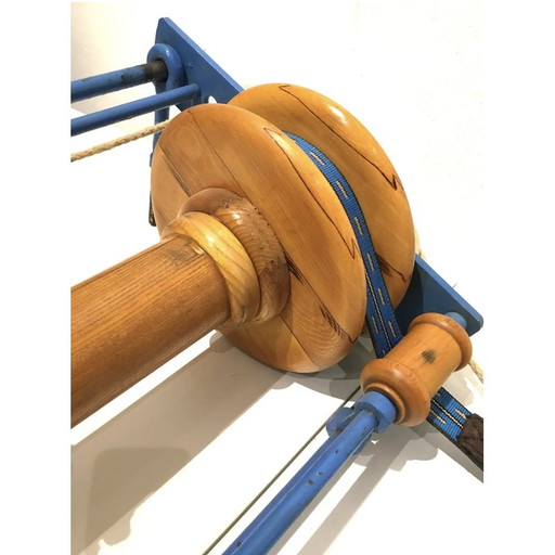 Anneaux de gymnastique en bois vintage, Tchécoslovaquie, années 1940