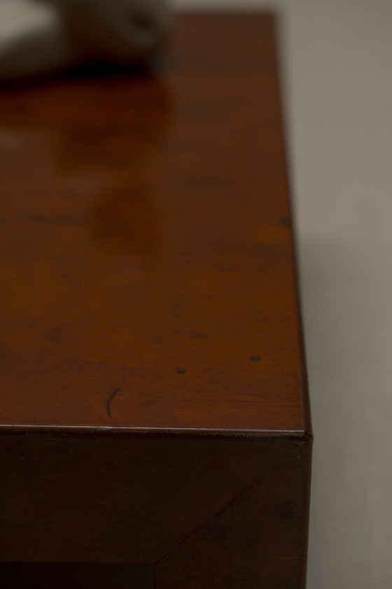 Image 1 of Table basse vintage en bois de ronce 1970S