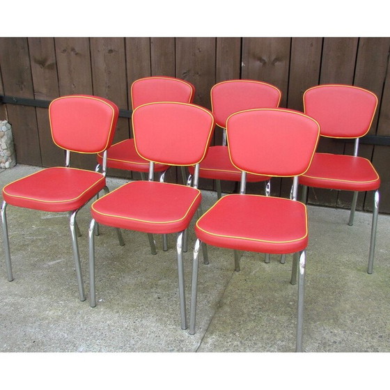 Image 1 of Ensemble de 6 chaises vintage Goin, Allemagne 1980