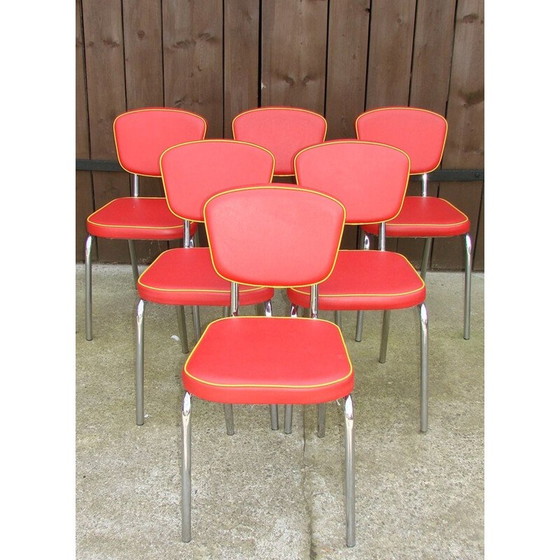 Image 1 of Ensemble de 6 chaises vintage Goin, Allemagne 1980