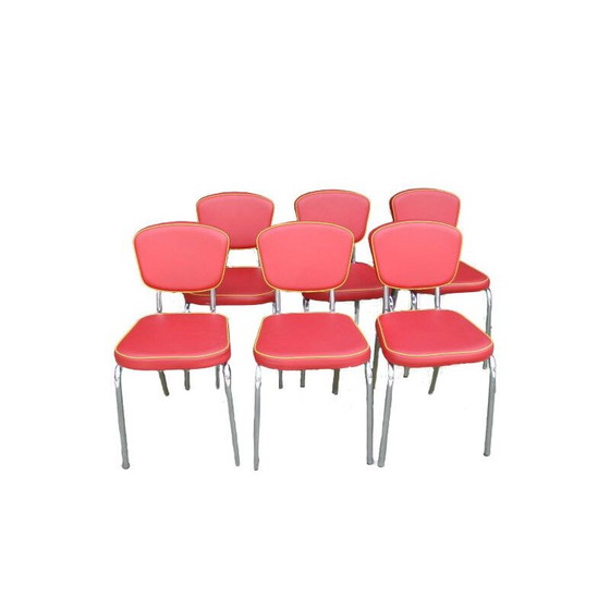 Image 1 of Ensemble de 6 chaises vintage Goin, Allemagne 1980