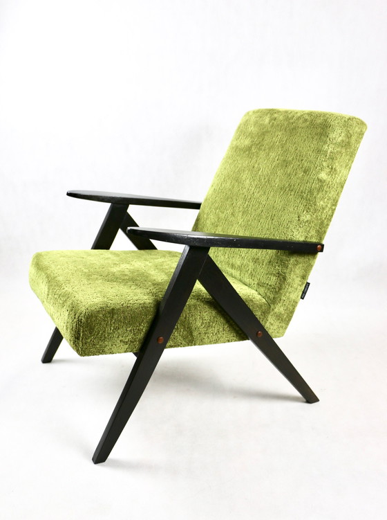 Image 1 of Fauteuil vintage vert olive modèle B-310, années 1970