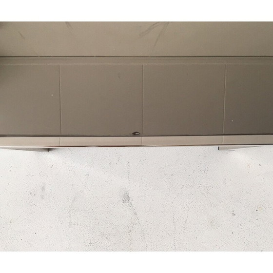 Image 1 of Ensemble de 3 tables gigognes Belgo en métal doré et verre miroir - années 1960