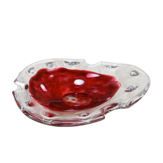 Image 1 of Cendrier vintage en verre organique, Italie 1970