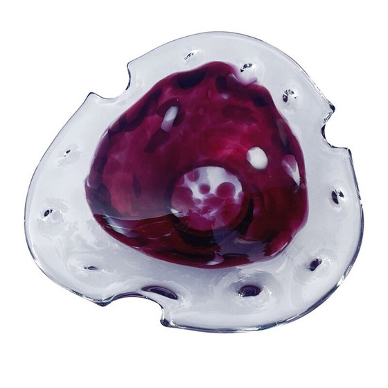 Image 1 of Cendrier vintage en verre organique, Italie 1970