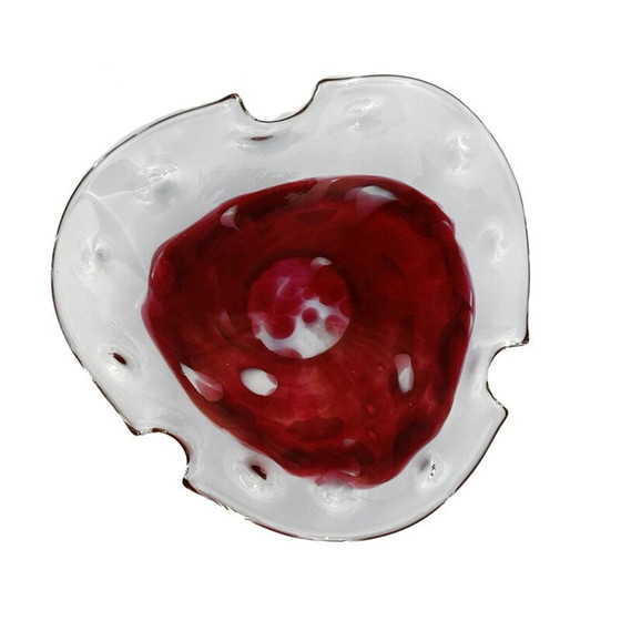 Image 1 of Cendrier vintage en verre organique, Italie 1970