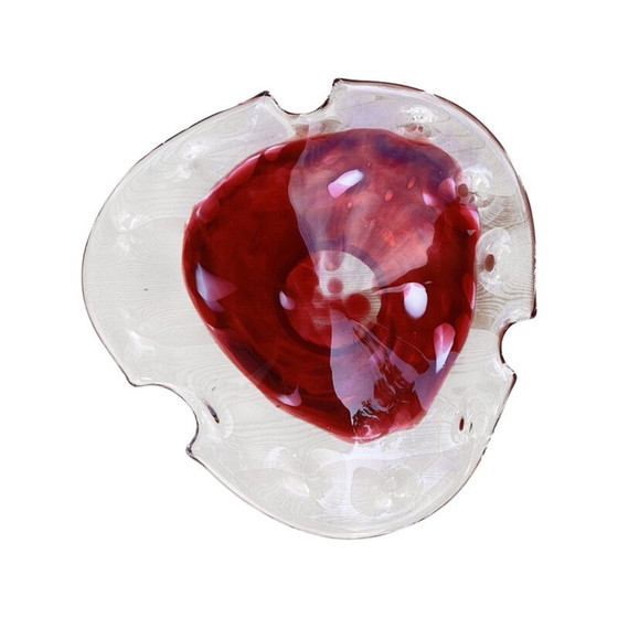 Image 1 of Cendrier vintage en verre organique, Italie 1970