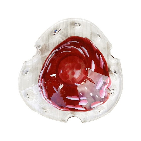 Image 1 of Cendrier vintage en verre organique, Italie 1970