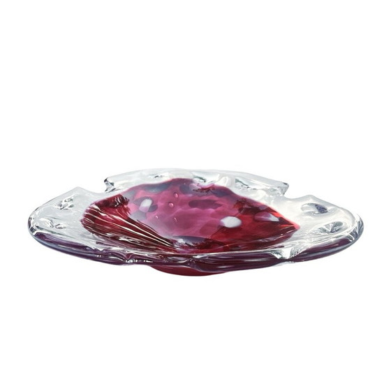 Image 1 of Cendrier vintage en verre organique, Italie 1970