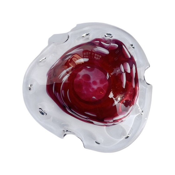 Image 1 of Cendrier vintage en verre organique, Italie 1970