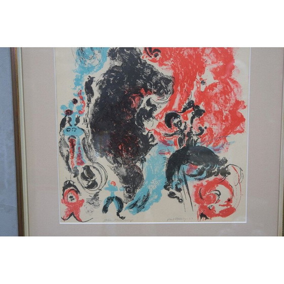 Image 1 of Lithographie abstraite vintage encadrée de Paul Holsby, 1960