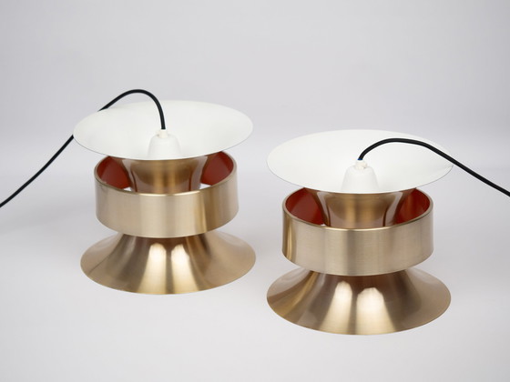 Image 1 of Paire de 2 lampes vintage danoises Trava By Carl Thore, Granhaga, 1960S