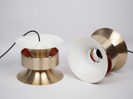 Image 1 of Paire de 2 lampes vintage danoises Trava By Carl Thore, Granhaga, 1960S