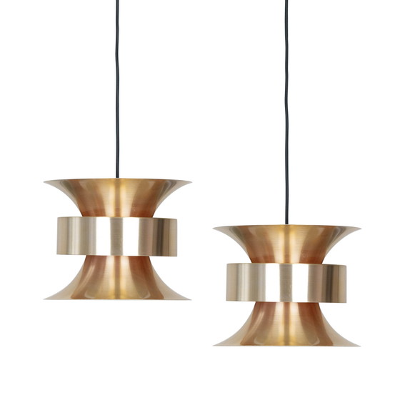 Image 1 of Paire de 2 lampes vintage danoises Trava By Carl Thore, Granhaga, 1960S