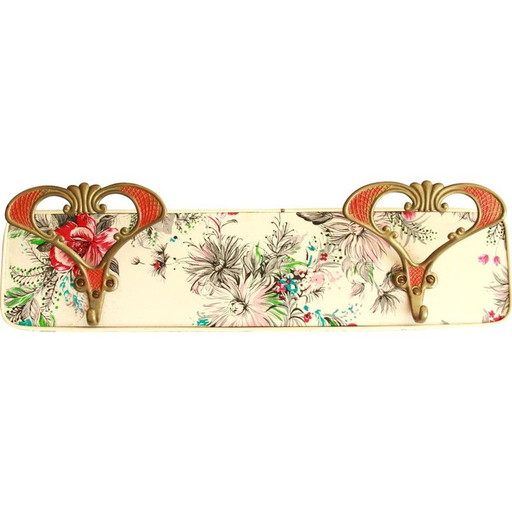 Porte-manteau vintage à fleurs Fiore, Italie 1960