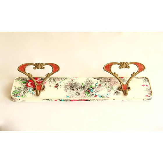 Image 1 of Porte-manteau vintage à fleurs Fiore, Italie 1960