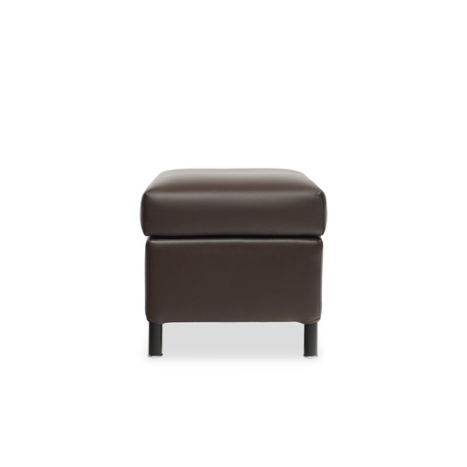 Wittmann Aura Tabouret | Cuir Marron Ottomane