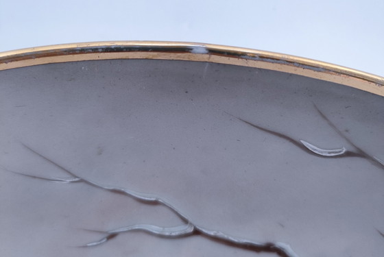 Image 1 of Grande Assiette Décorative Tour Paysage Hivernal Début Xxème