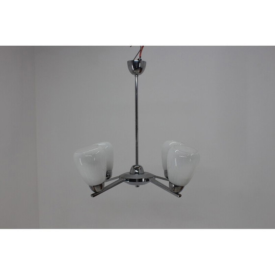 Image 1 of Lustre vintage en chrome, 1950