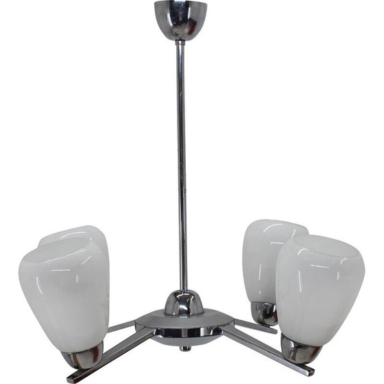 Image 1 of Lustre vintage en chrome, 1950