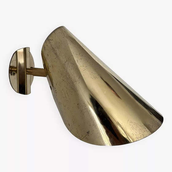 Image 1 of Applique Vintage Orientable, Laiton Massif, Suède 1970
