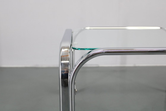 Image 1 of Table basse carrée en verre italienne des années 1970