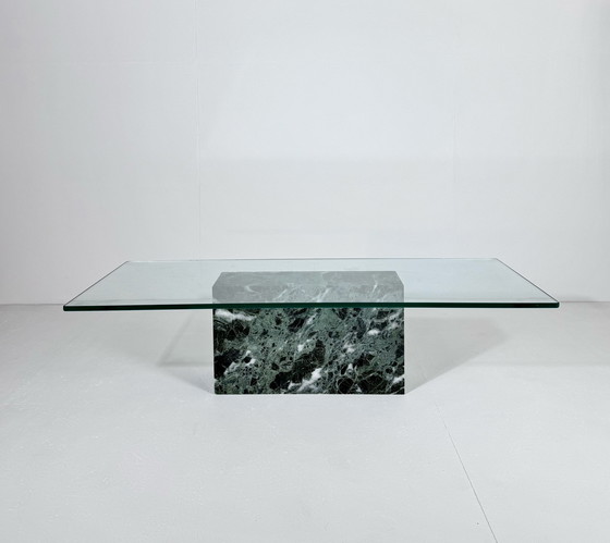 Image 1 of Table basse en marbre et verre