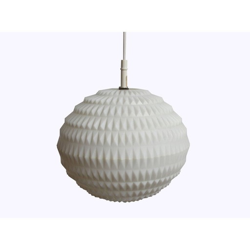 Lampe suspendue blanche vintage par Erco, 1960