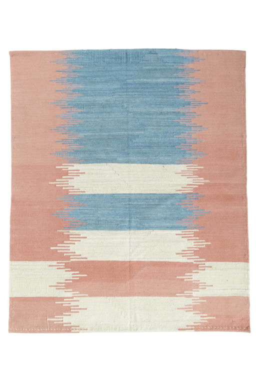 Kilim design tissé à la main - 141 X 118 cm (Nouveau)