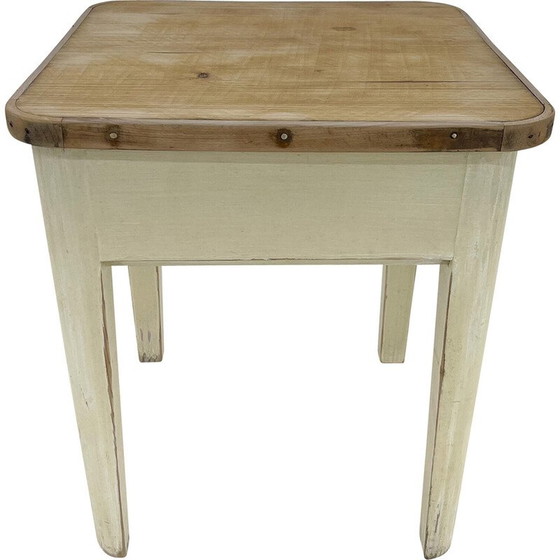 Image 1 of Tabouret vintage en bois avec espace de rangement, années 1950